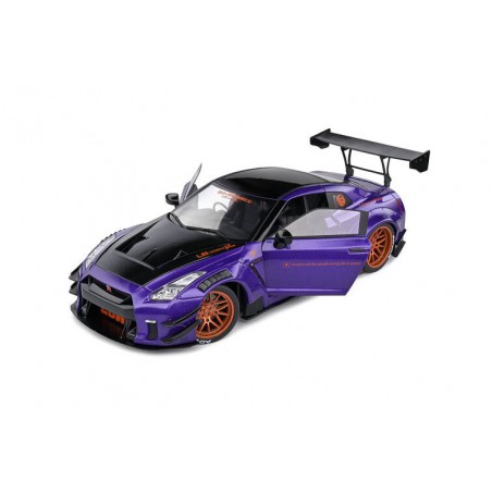 Nissan GT-R R35 W/ Liberty (Paars) - 1:18 - Solido