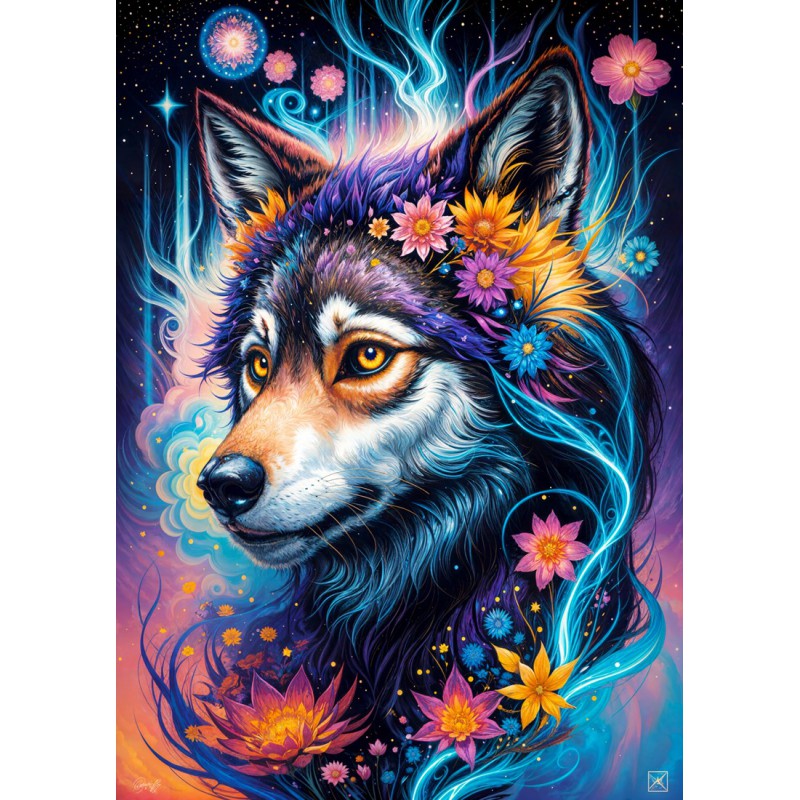 Magical Wolf Portrait, Enjoy Puzzle 1000stukjes  Afm. 48x68cm