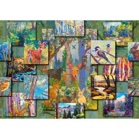 Woodland Collage, Enjoy Puzzle 1000stukjes  Afm. 48x68cm