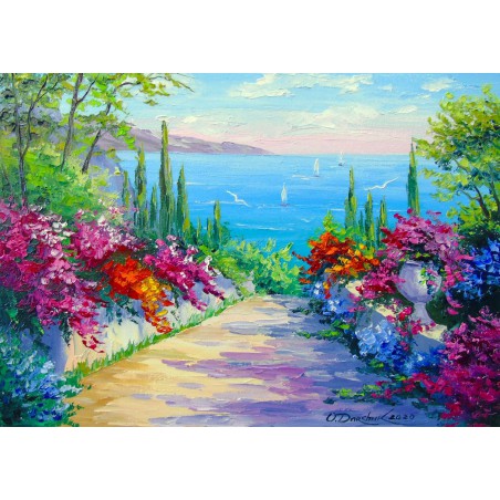 Sunny Road to the Sea, Enjoy Puzzle 1000stukjes  Afm. 48x68cm