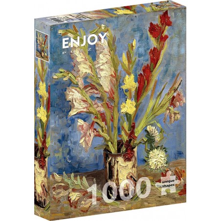 Vincent Van Gogh - Vase with Gladioli and Chinese Asters, Enjoy Puzzle 1000stukjes