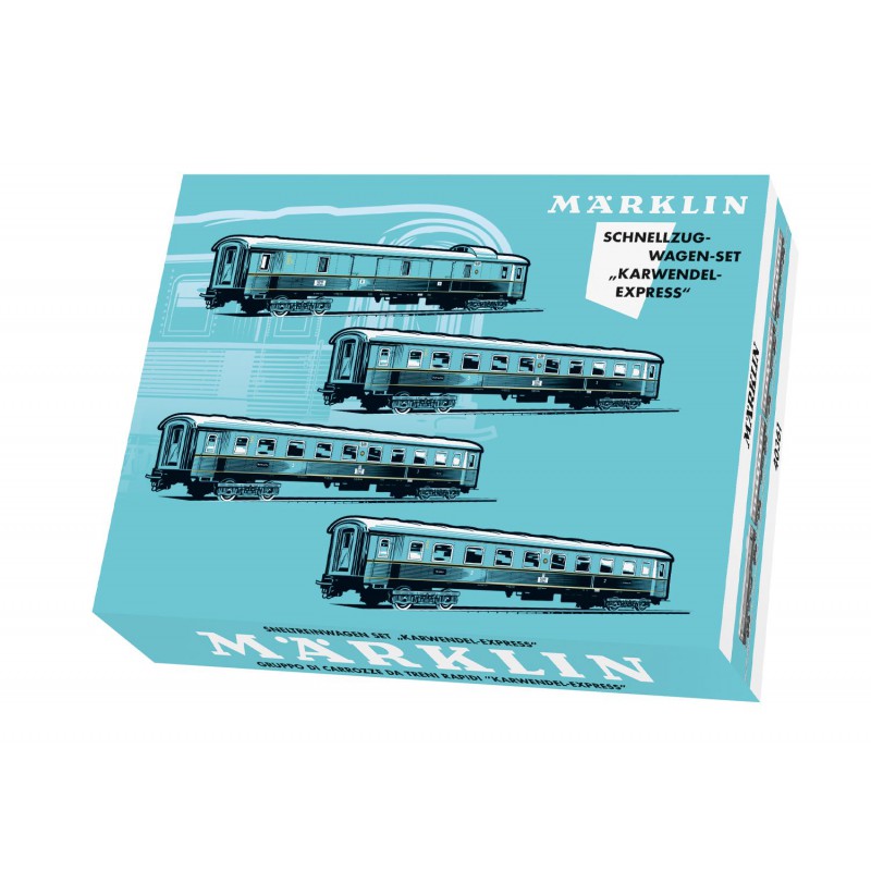 Märklin, 40361 Wagonset Karwendel Express 4 stuks, H0, 40361