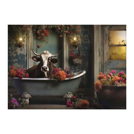 1000stukjes Ravensburger The cow in the bathtub