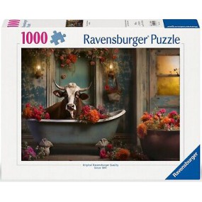 The cow in the bathtub,  1000 stukjes Ravensburger