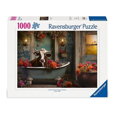 The cow in the bathtub,  1000 stukjes Ravensburger