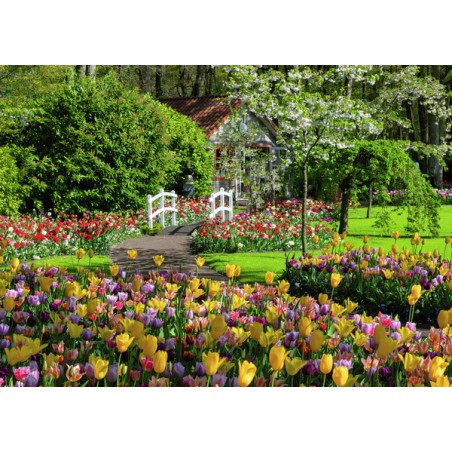 1000stukjes puzzel Ravensburger Botanical garden Keukenhof Gardens