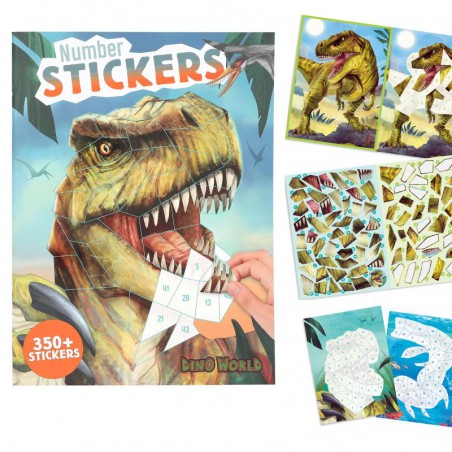 Dino World nummer stickers 13243