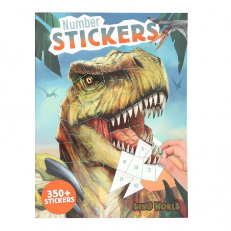 Dino World nummer stickers 13243