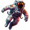 Astronaut, 200 houten stukjes puzzel in MDF box Rainbowooden Puzzles