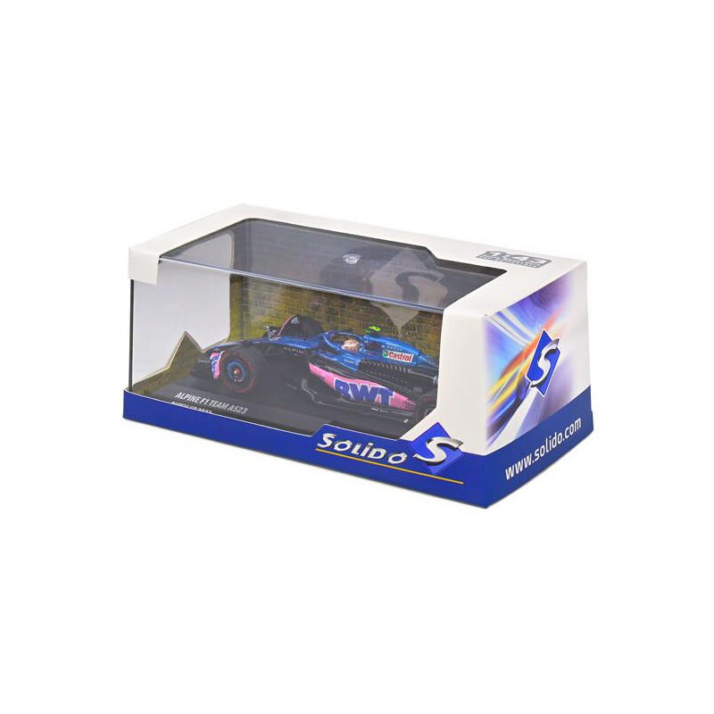 Alpine A523 F1 E. Ocon Monaco GP '23 (Blauw/Roze/Zwart) - 1:43 - Solido