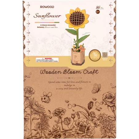 Sunflower, Wooden bloom craft, Rowood