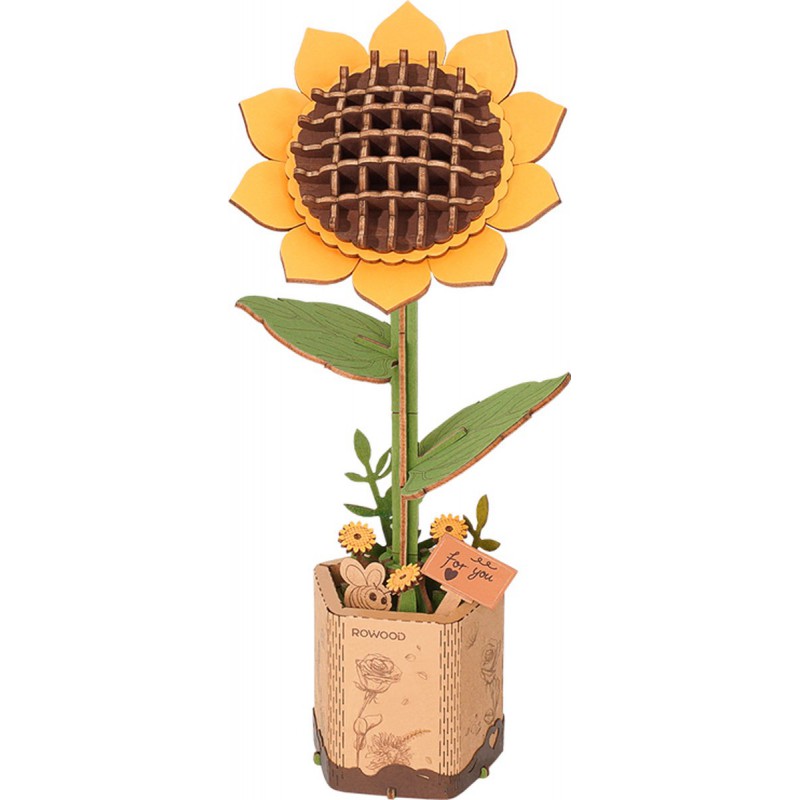 Sunflower, Wooden bloom craft, Rowood