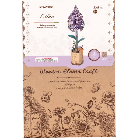 Lilac, Wooden bloom craft, Rowood