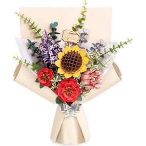 Houten bloemen boeket, Wooden bloom craft, Rowood