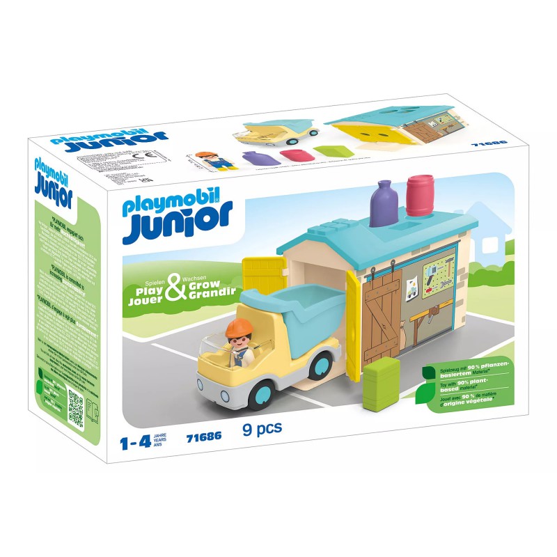 Playmobil Junior - 71686 Ladingwagen met sorteer-garage