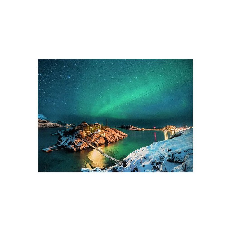 Noorderlicht boven Bergsfjord 500 stukjes puzzel  Ravensburger