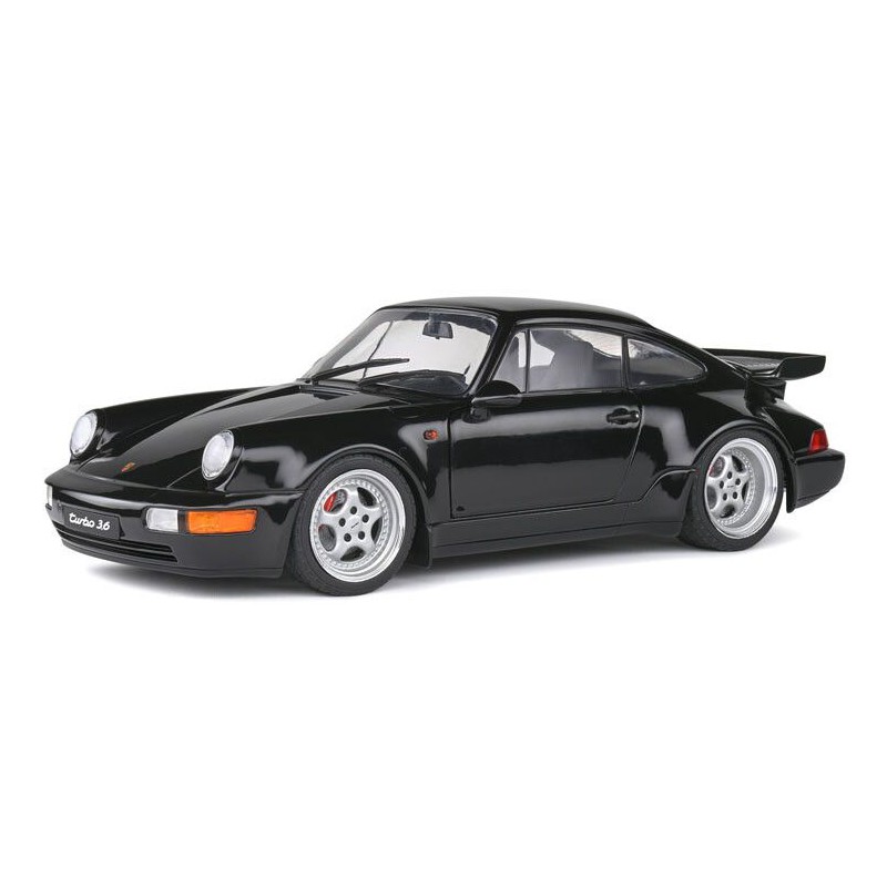 Porsche 911 (964) Turbo (Zwart) - 1:18 - Solido