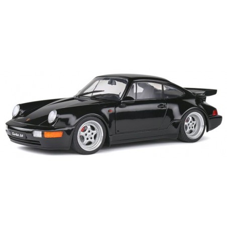 Porsche 911 (964) Turbo (Zwart) - 1:18 - Solido