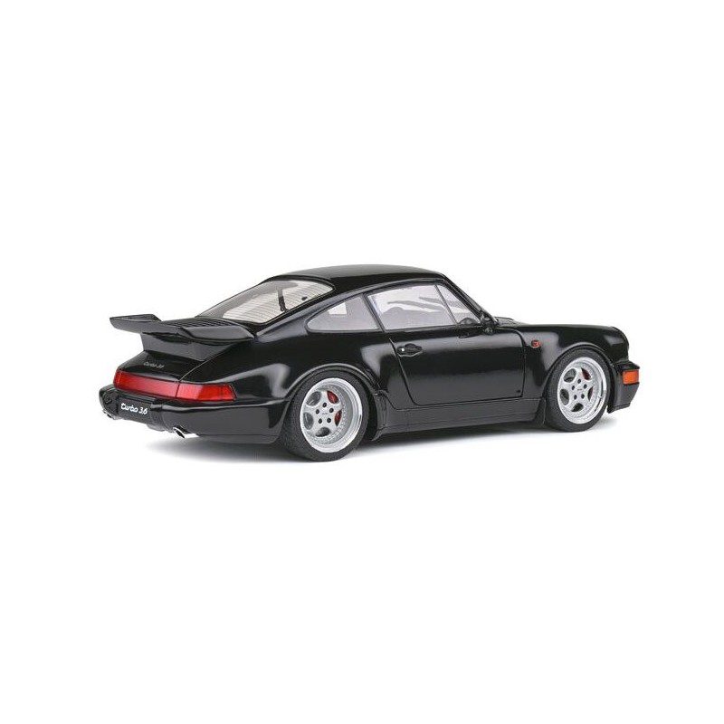 Porsche 911 (964) Turbo (Zwart) - 1:18 - Solido