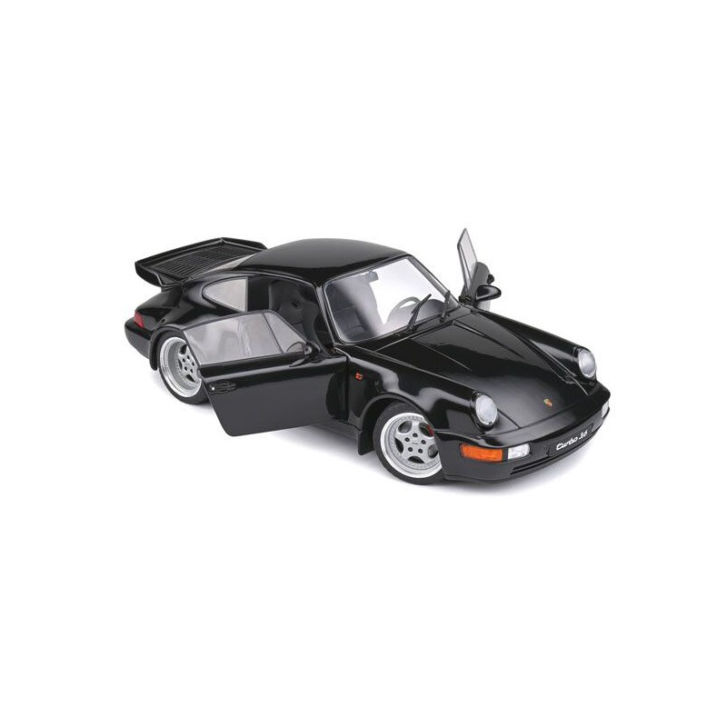 Porsche 911 (964) Turbo (Zwart) - 1:18 - Solido