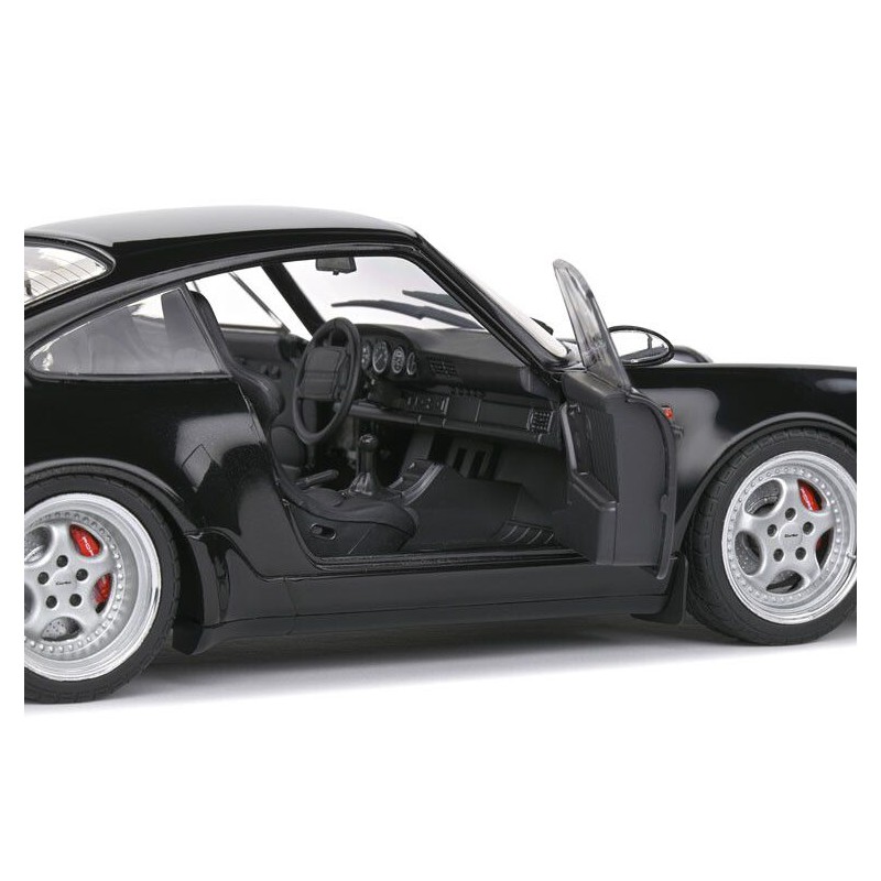 Porsche 911 (964) Turbo (Zwart) - 1:18 - Solido