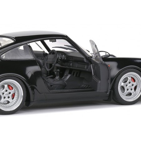 Porsche 911 (964) Turbo (Zwart) - 1:18 - Solido