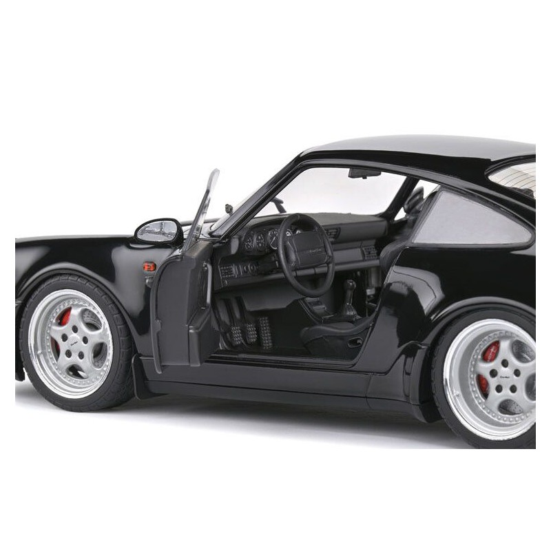 Porsche 911 (964) Turbo (Zwart) - 1:18 - Solido