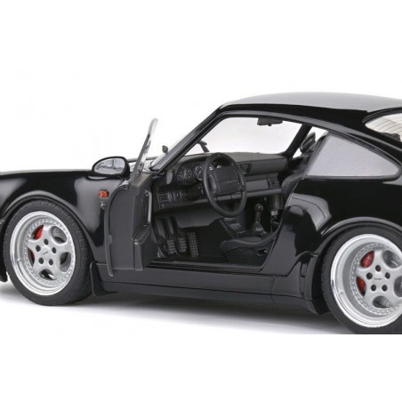 Porsche 911 (964) Turbo (Zwart) - 1:18 - Solido