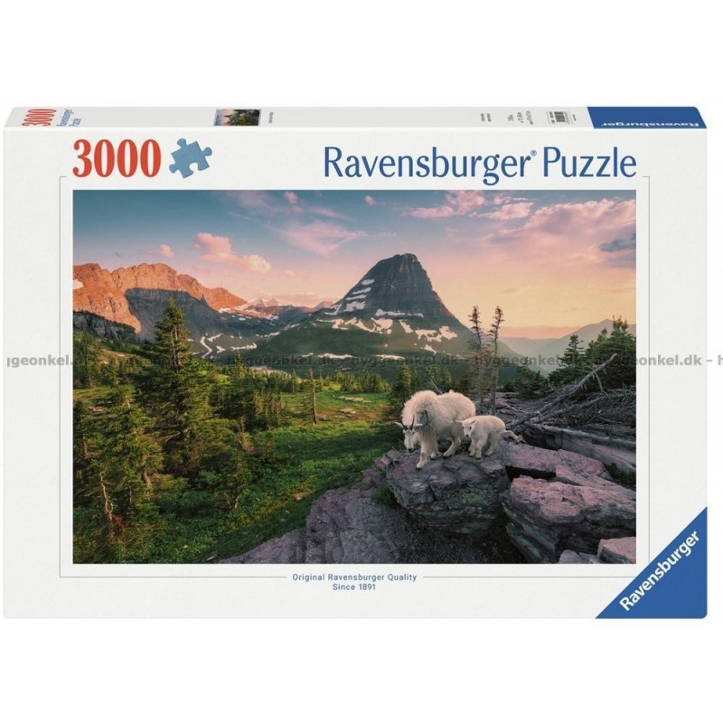 Berggeit met jong,  3000stukjes Ravensburger