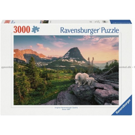 Berggeit met jong,  3000stukjes Ravensburger