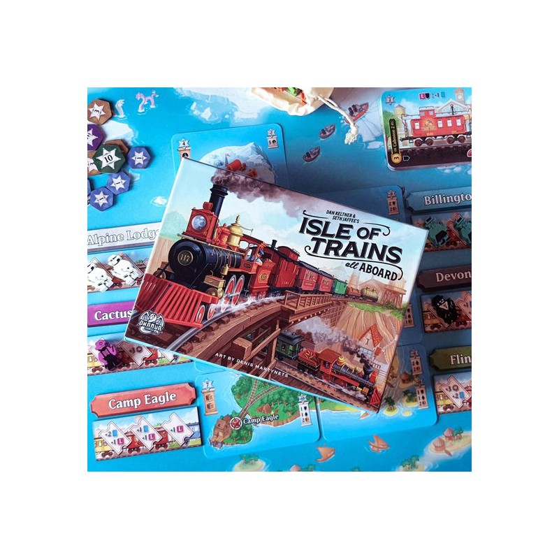 Isle of trains, all aboard- kaartspel, Happy Meeple Games