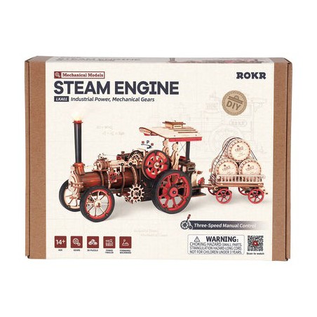 Steam Engine, DIY mechanisch houtwerk, Rokr