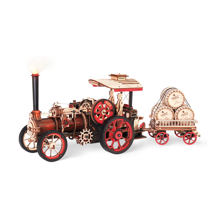 Steam Engine, DIY mechanisch houtwerk, Rokr