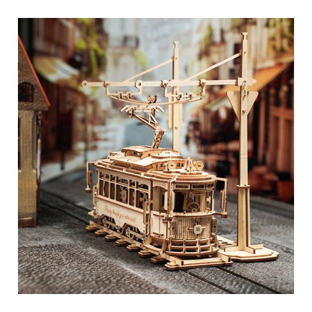 classic-city-tram-diy-mechanisch-houtwerk-rokr