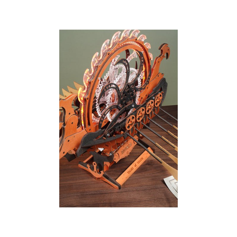 viking-dragon-ship-diy-mechanisch-houtwerk-rokr