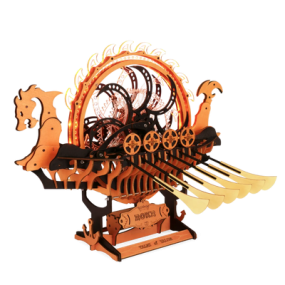 Viking Dragon Ship, DIY mechanisch houtwerk, Rokr