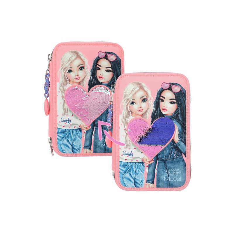 TOPModel 3-vaks etui met wrijfpailletten 12950