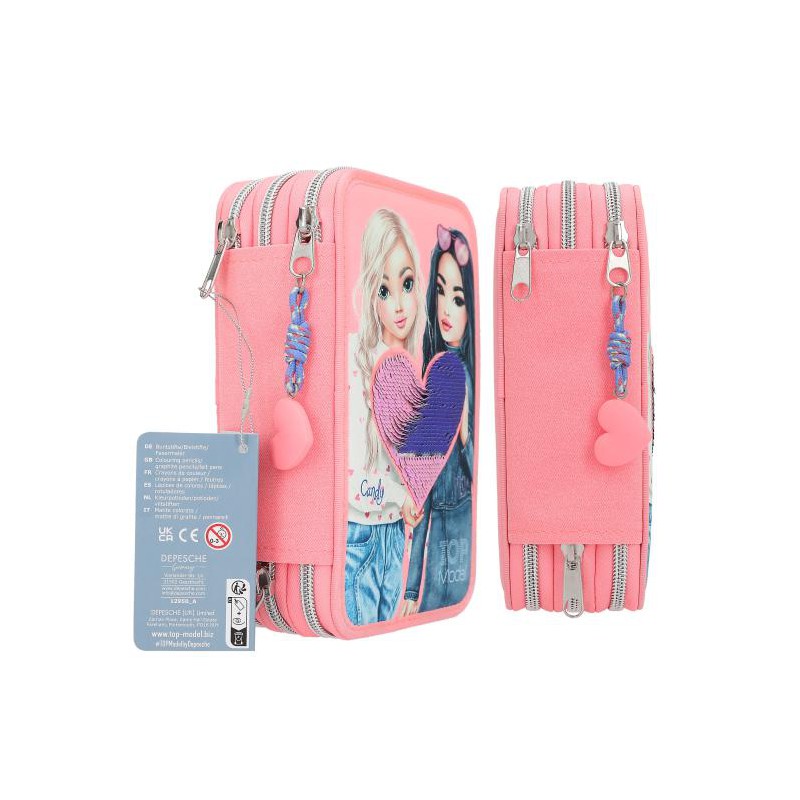 TOPModel 3-vaks etui met wrijfpailletten 12950