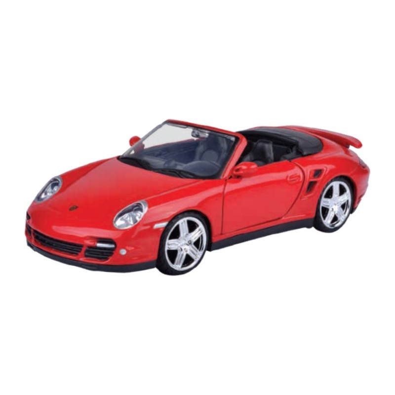 Porsche 911 Turbo Cabriolet (Rood), 1:24, MotorMax