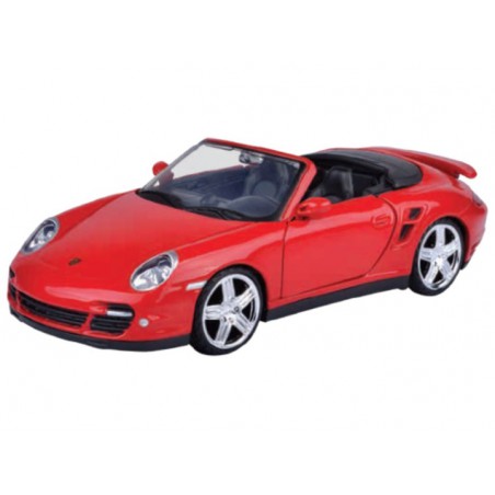 Porsche 911 Turbo Cabriolet (Rood), 1:24, MotorMax