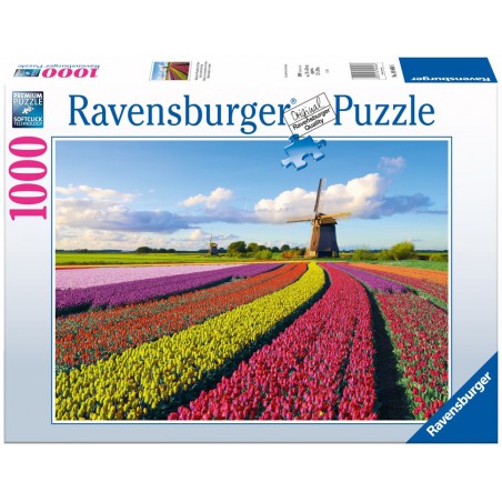 Tulpenveld met molen, 1000 stukjes Ravensburger