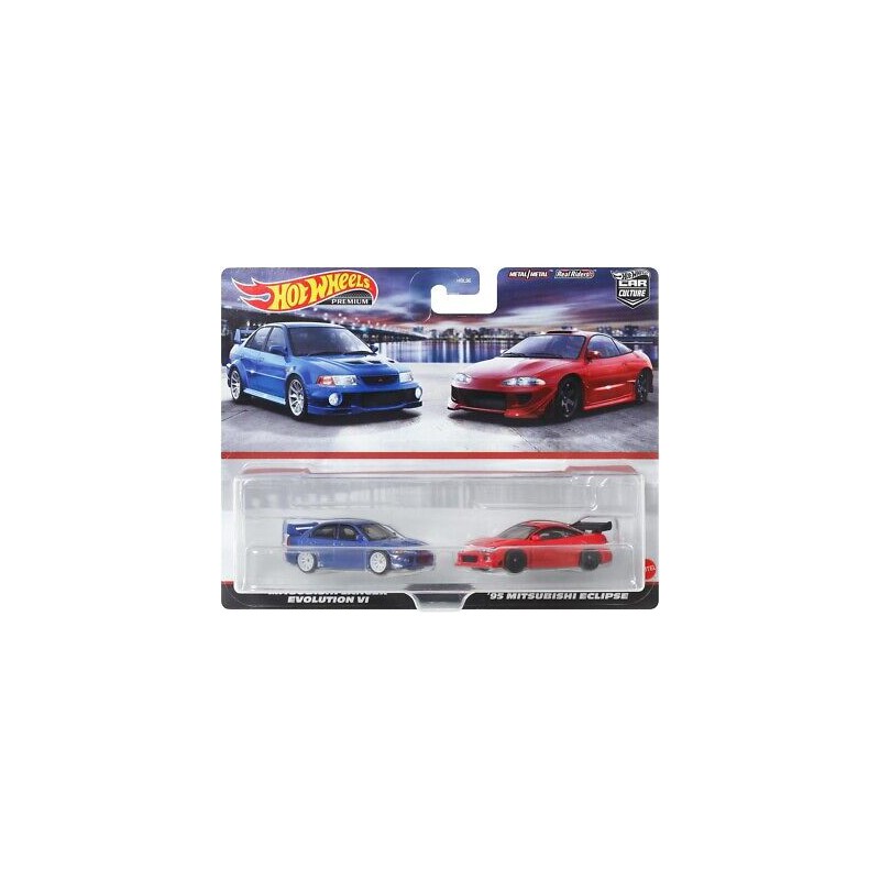 Hot Wheels Car culture Mitsubishi Lancer evolution VI & '95 Mitsubishi Eclipse