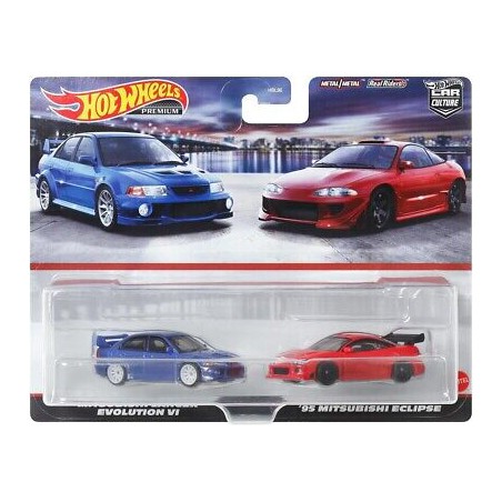 Hot Wheels Car culture Mitsubishi Lancer evolution VI & '95 Mitsubishi Eclipse