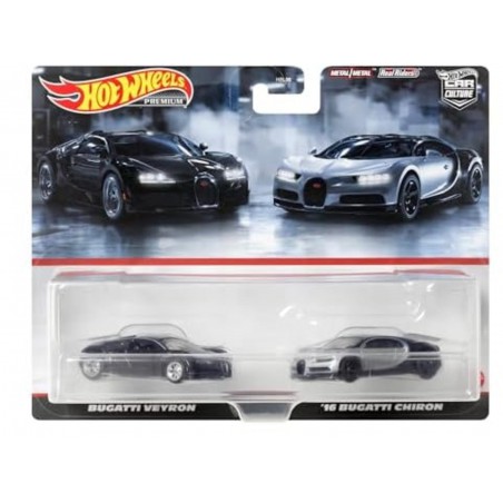 Hot Wheels Car culture Bugatti Veyron & '16 Bugatti Chiron