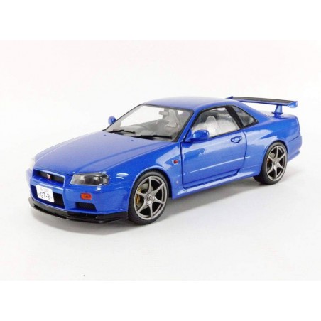 Nissan Skyline (R34) GT-R '99 (Blauw) - 1:18 - Solido