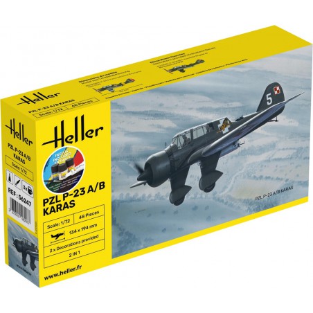 Starter Kit PZL P-23 A/B Karas 1:144, Heller