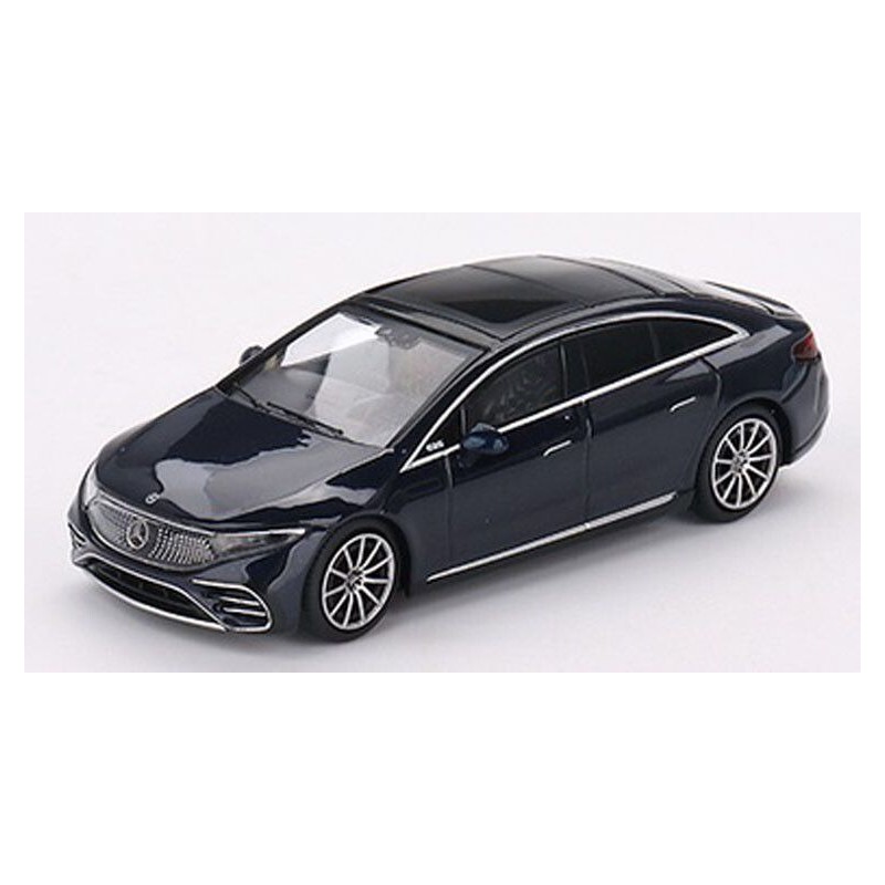Mercedes Benz EQS 580 4Matic '23 (donker blauw metaal) 1:64, Mini GT
