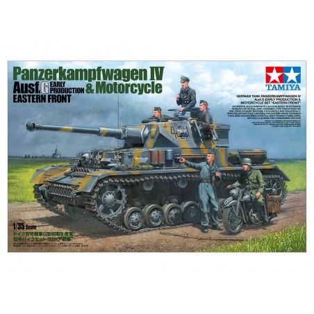 Panzerkampfwagen IV Ausf.G  & Motorcycle SET 1:35, Tamiya