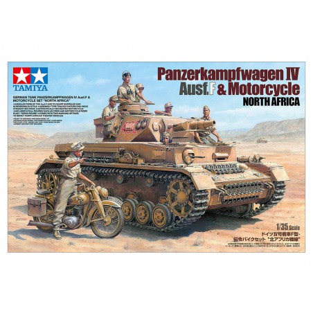 Panzerkampfwagen IV Ausf.G  & Motorcycle SET (Noord Africa) 1:35, Tamiya