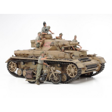 Panzerkampfwagen IV Ausf.G  & Motorcycle SET (Noord Africa) 1:35, Tamiya